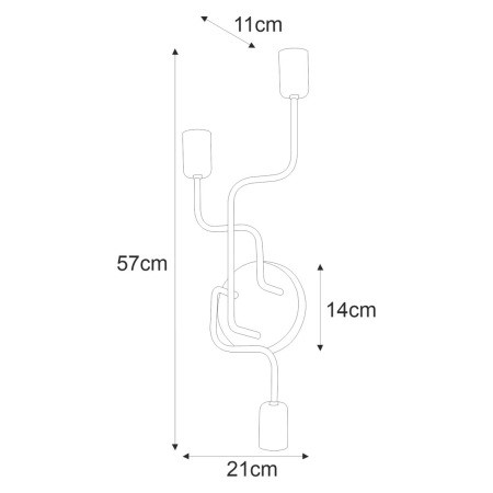 Kinkiet SKADI K-3896 Czarny