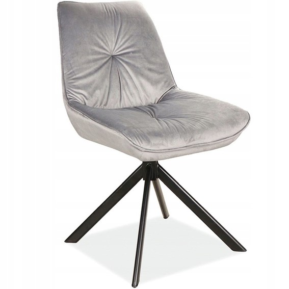 Krzesło BOOGIE I Velvet Czarny /Szary Bluvel 14