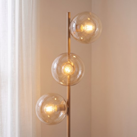Lampa Podłogowa MAGNUS LP3 Beżowy/Miodowy