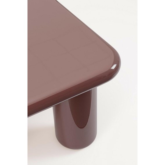 Stolik Kawowy OTILIA SQ 80x80cm Czerwony