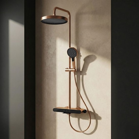 Zestaw Prysznicowy FAREL Miedź Szczotkowany