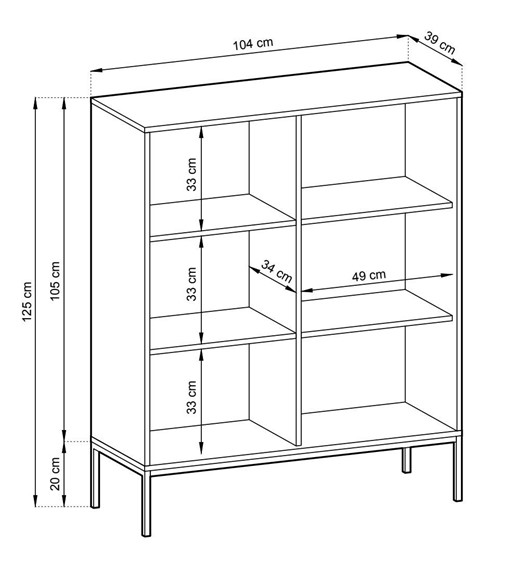Komoda DELICIOUS 2 Wysoka Czarny