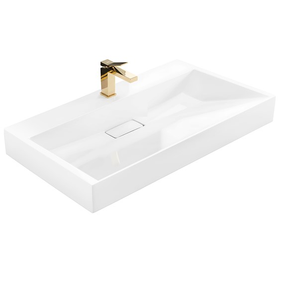 Umywalka Nablatowa GOYA 100 cm Biały