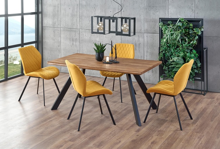 Krzesło K360 Czarny/Musztardowy