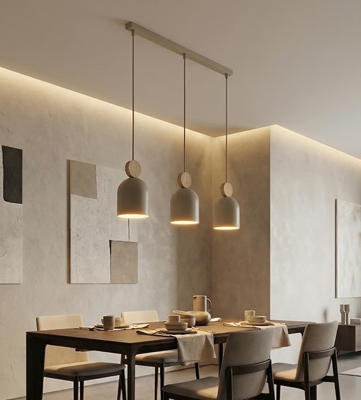 Lampa Wisząca MESI 3 Beżowy