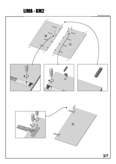 Komoda  LIMA KM-2 Dąb Sonoma/Biały