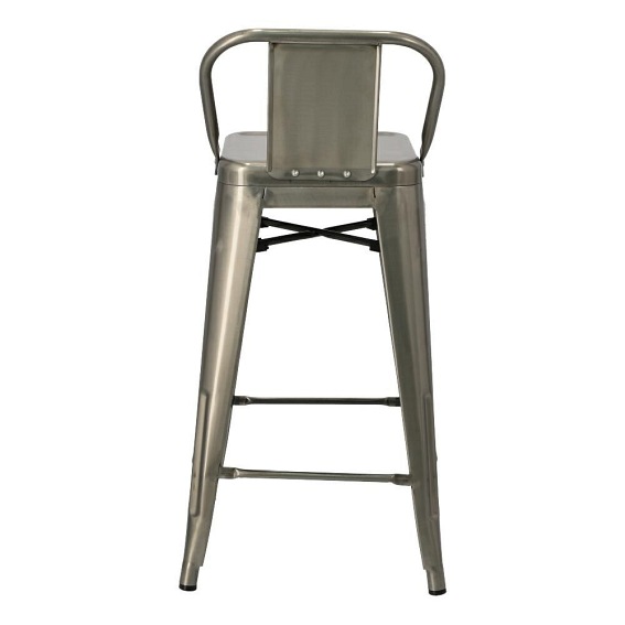 Hoker PARIS BACK Short 66cm Metaliczny insp. Tolix