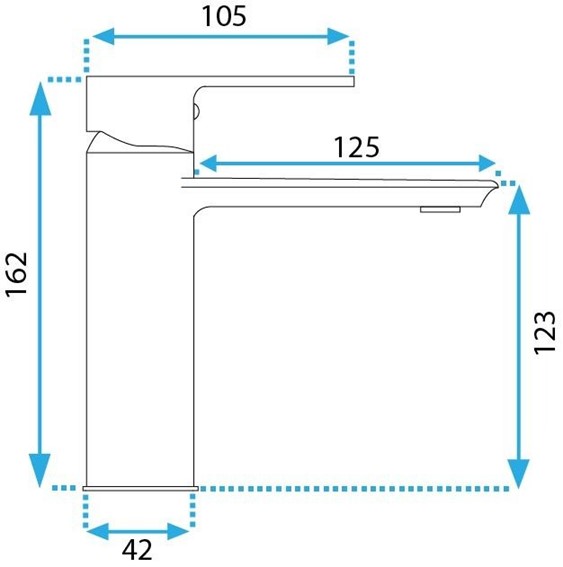 Bateria Umywalkowa Niska VENETA Złoty