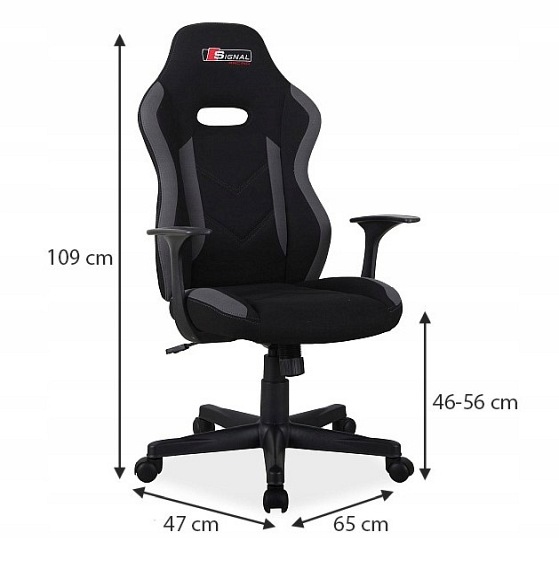 Fotel Obrotowy RAPID Czarny/Szary