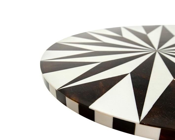 Stolik DOMERO STAR Fi40cm Biały/Czarny