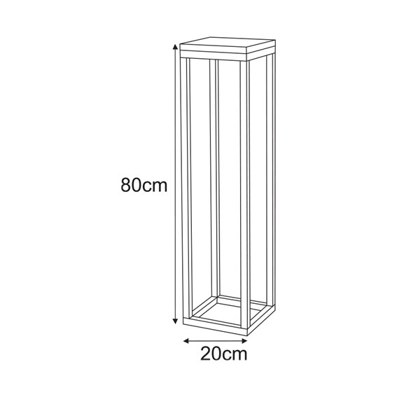 Kwietnik KAJA HOME KS-36 DREWNO L Czarny/Dąb
