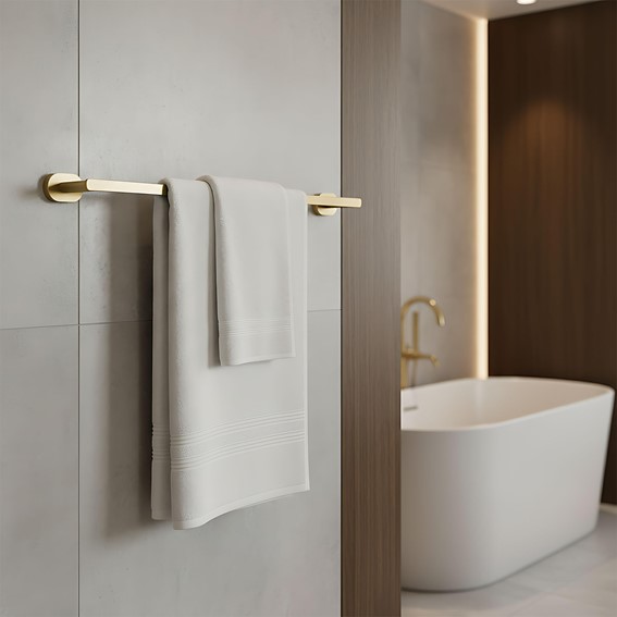 Wieszak Łazienkowy Jednoramienny TIL 101 Złoty Szczotkowany