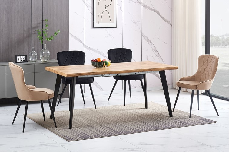 Krzesło LOTUS Velvet Czarny/Beż Bluvel 28