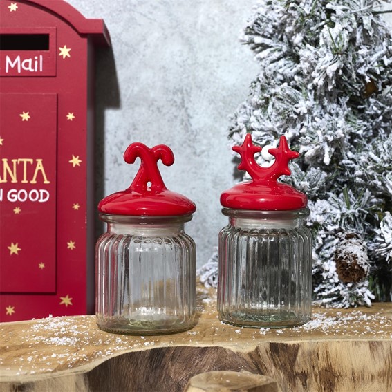 Słoik z Pokrywką w Kształcie Lasek Czerwonych