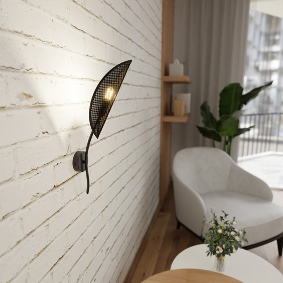 Kinkiet LOTUS K1 Czarny/Złoty