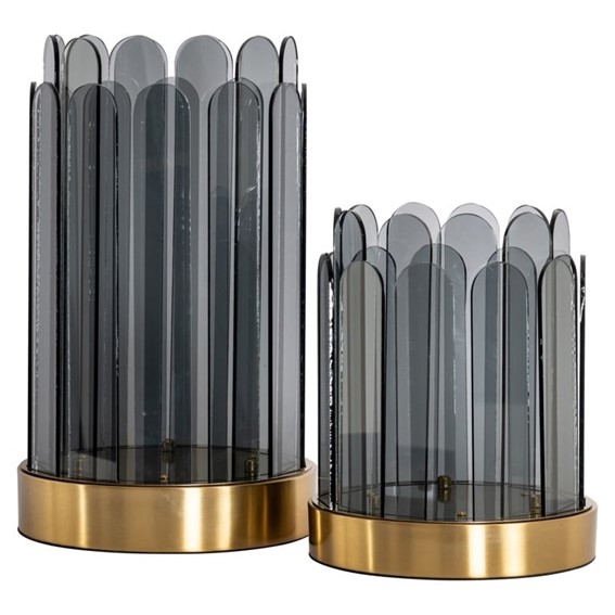 Świecznik DAISEY S Czarny/Złoty