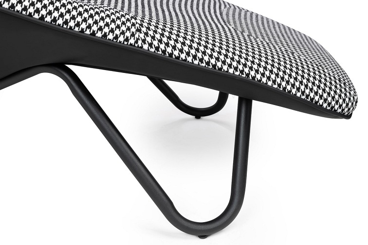 Leżanka Vita 130x75x100 Czarny/Biały