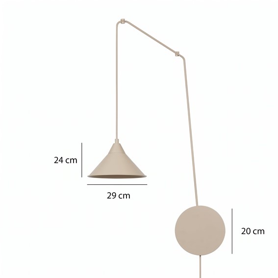 Lampa Wisząca ABRAMO 1 Beżowy