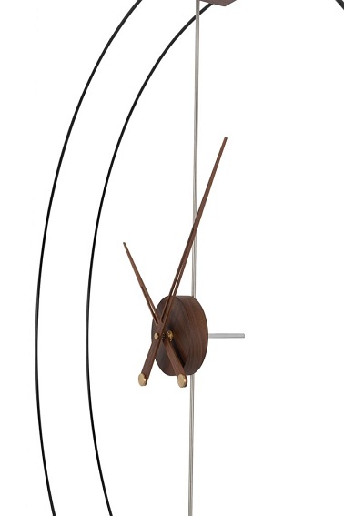 Zegar Ścienny DOBLE RING 14x60x80 Czarny/Brązowy