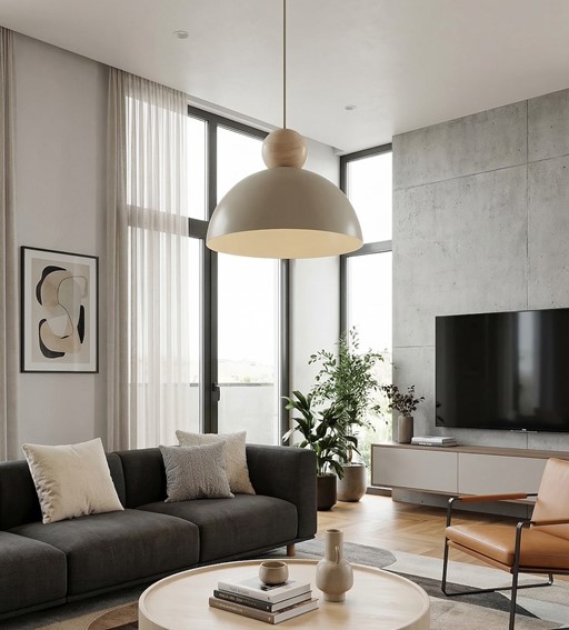 Lampa Wisząca KAKI 1M Beżowy