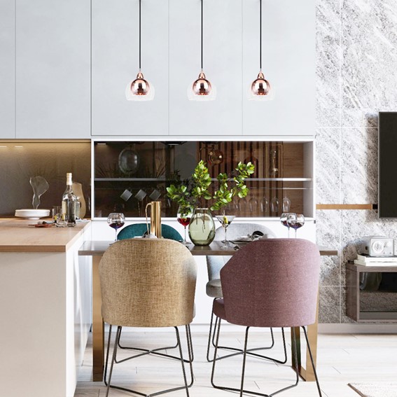 Żyrandol DEX 1 Miedziany