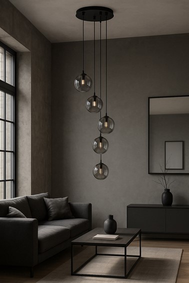 Lampa Wisząca DORI K-5556 Czarny/Grafitowy