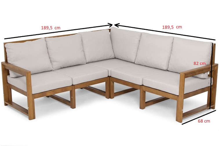 Zestaw Ogrodowy MALTA 5-Osobowy Brązowy/Szary