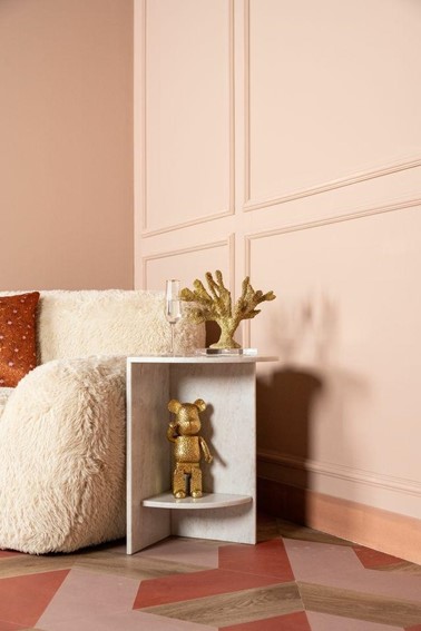 Stolik LANSKY 51x35cm Beż