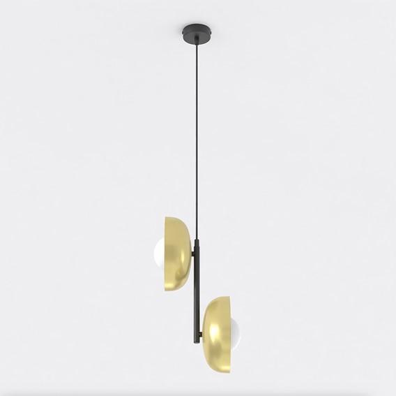 Lampa Wisząca VANILA 2 Czarny/Złoty