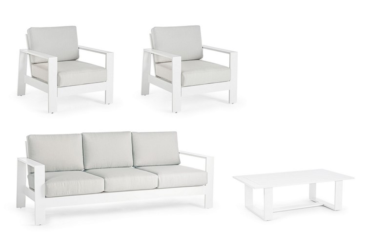 Zestaw Mebli Ogrodowych BALTIC Biały