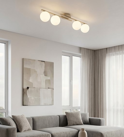 Lampa Sufitowa KAIRO 4 Beżowy/Biały