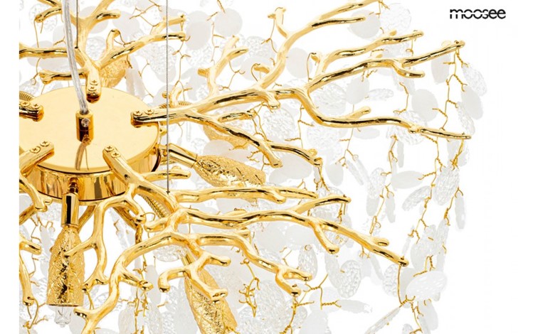 Lampa Wisząca RIVIERA 60 Złoty/Transparentny