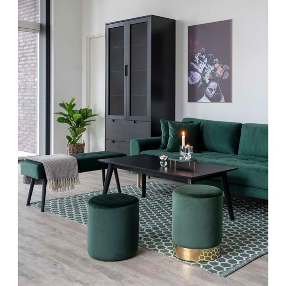 Sofa Trzyosobowa LIDO Butelkowa Zieleń/Naturalny