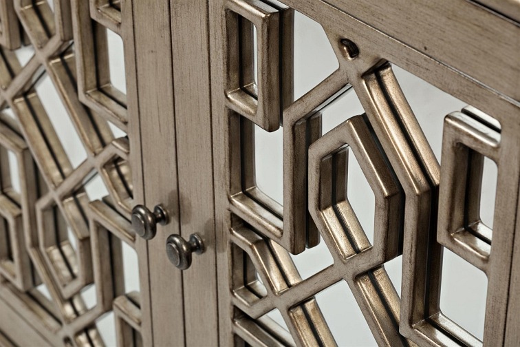 Komoda Lustrzana AV1550-70 4D Avola 45x178x86 Złoty