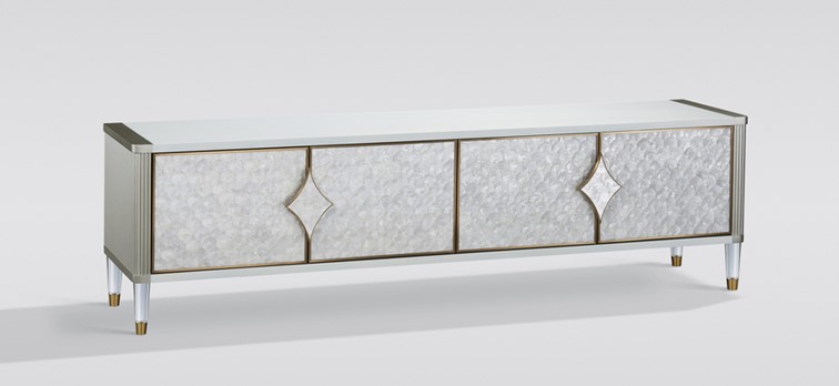 Komoda RTV STILIG ST201 Biały/Złoty