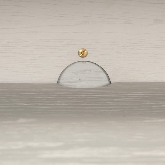 Szafka RTV WHITEBONE BRASS Biały