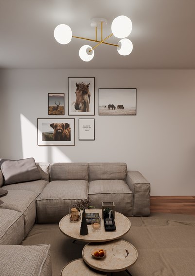 Lampa Sufitowa MAGNUM 4 Biały/Opal