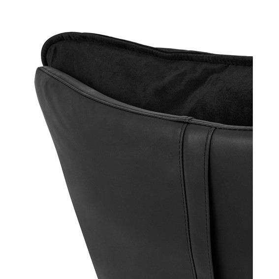 Fotel OTILIA STAND VELVET Czarny