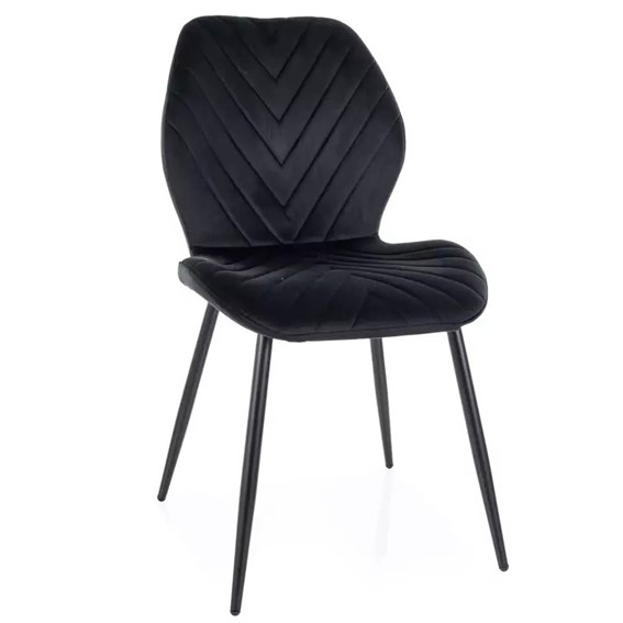 Krzesło MIKE Velvet Czarny Mat
