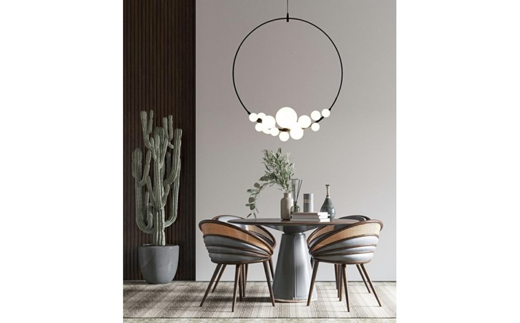 Lampa Wisząca ROCIO Czarny/Biały