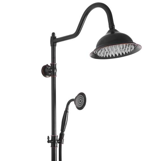 Zestaw Natryskowy BERGAMO Czarny Przecierany