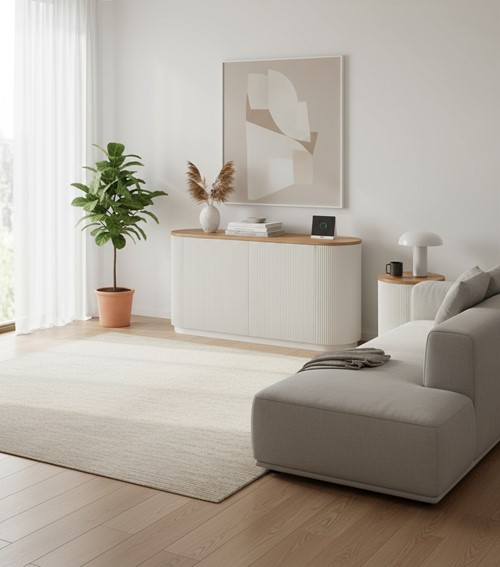 Stolik STILIG ST581 Fi40cm Biały/Brązowy