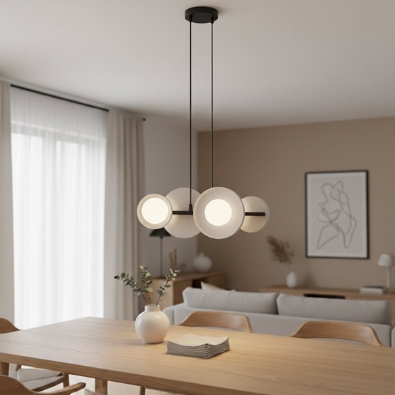 Lampa Wisząca MODEL 4 Czarny/Biały