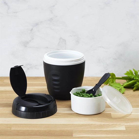 Lunchbox TRAVEL Okrągły Czarny