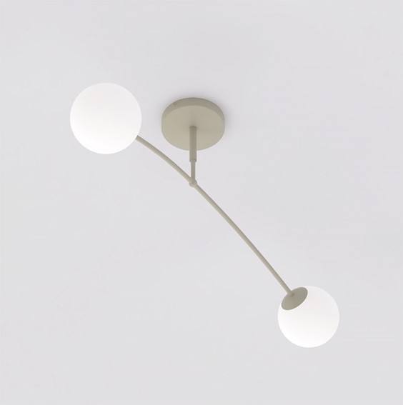 Lampa Sufitowa PREGOS 2 Beżowy/Biały