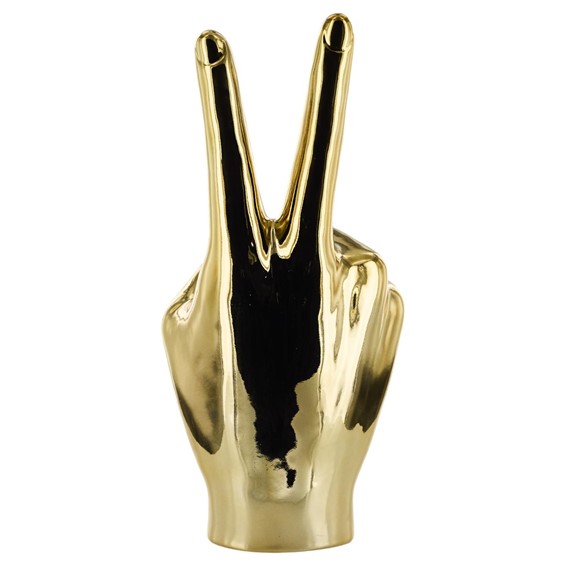 Dekoracja/Figurka Dłoń Duża VICTORIA Palec Złoty