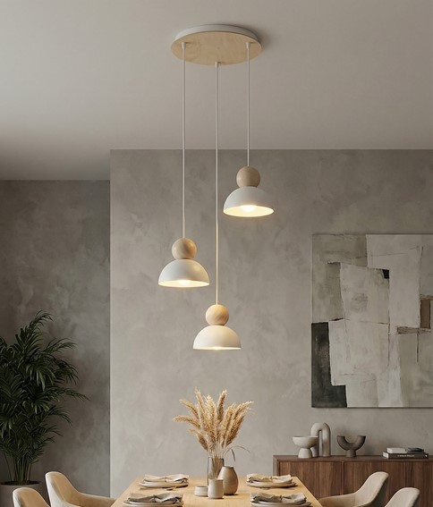 Lampa Wisząca KAKI 3PREM Biały