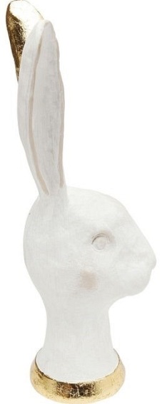 Dekoracja Figurka Bunny Gold 10x12x29 Złoty/Biały
