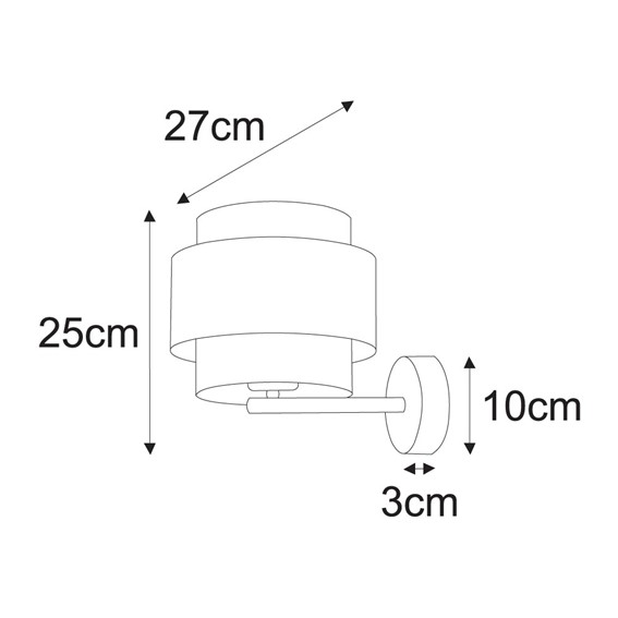Kinkiet CEZAR K-5274 Biały/Beżowy