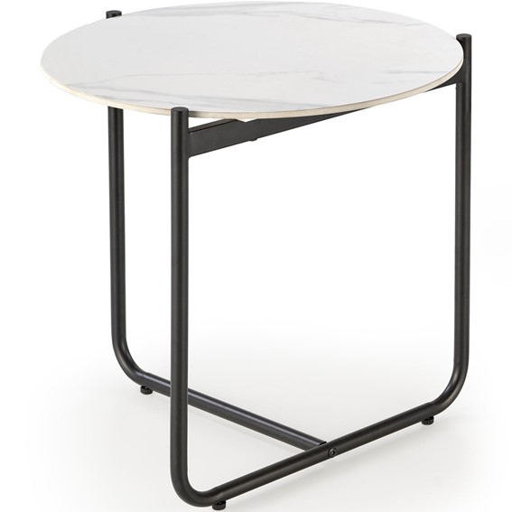 Ława ACUNA S fi50 Czarny/Biały Marmur